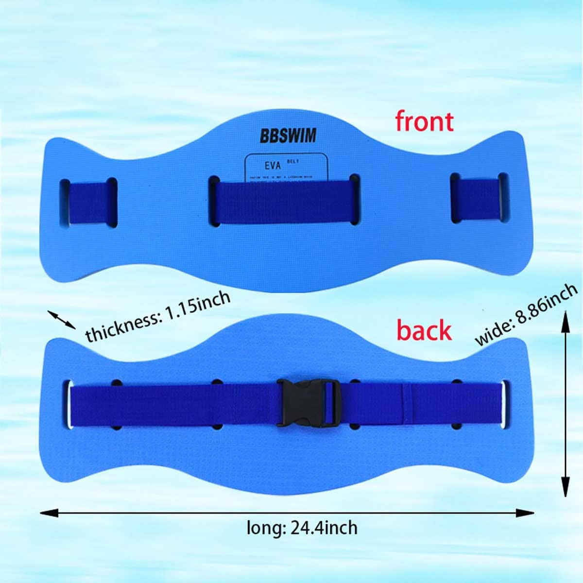 EVA Swimming Floatation Exercise Belt, Adjustable Swim Training Equipment Bel…