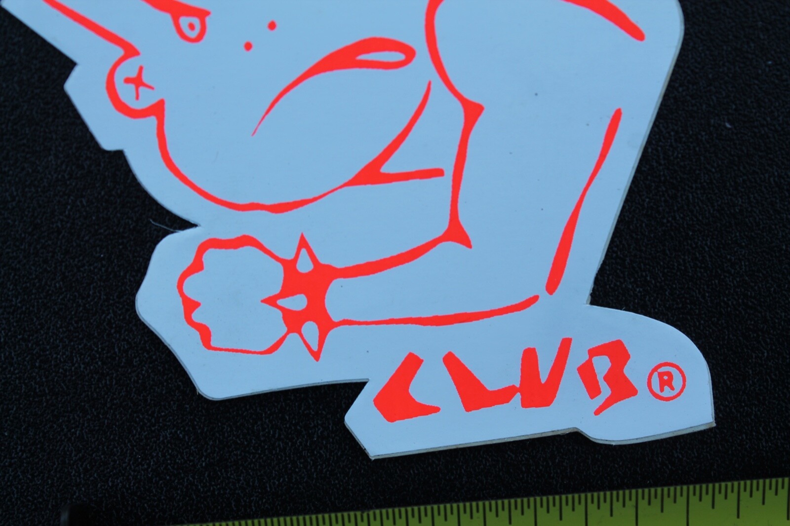 Bay Boy Club BBC Skateboards Neon Orange White Punk 80’s Vintage Surfing STICKER