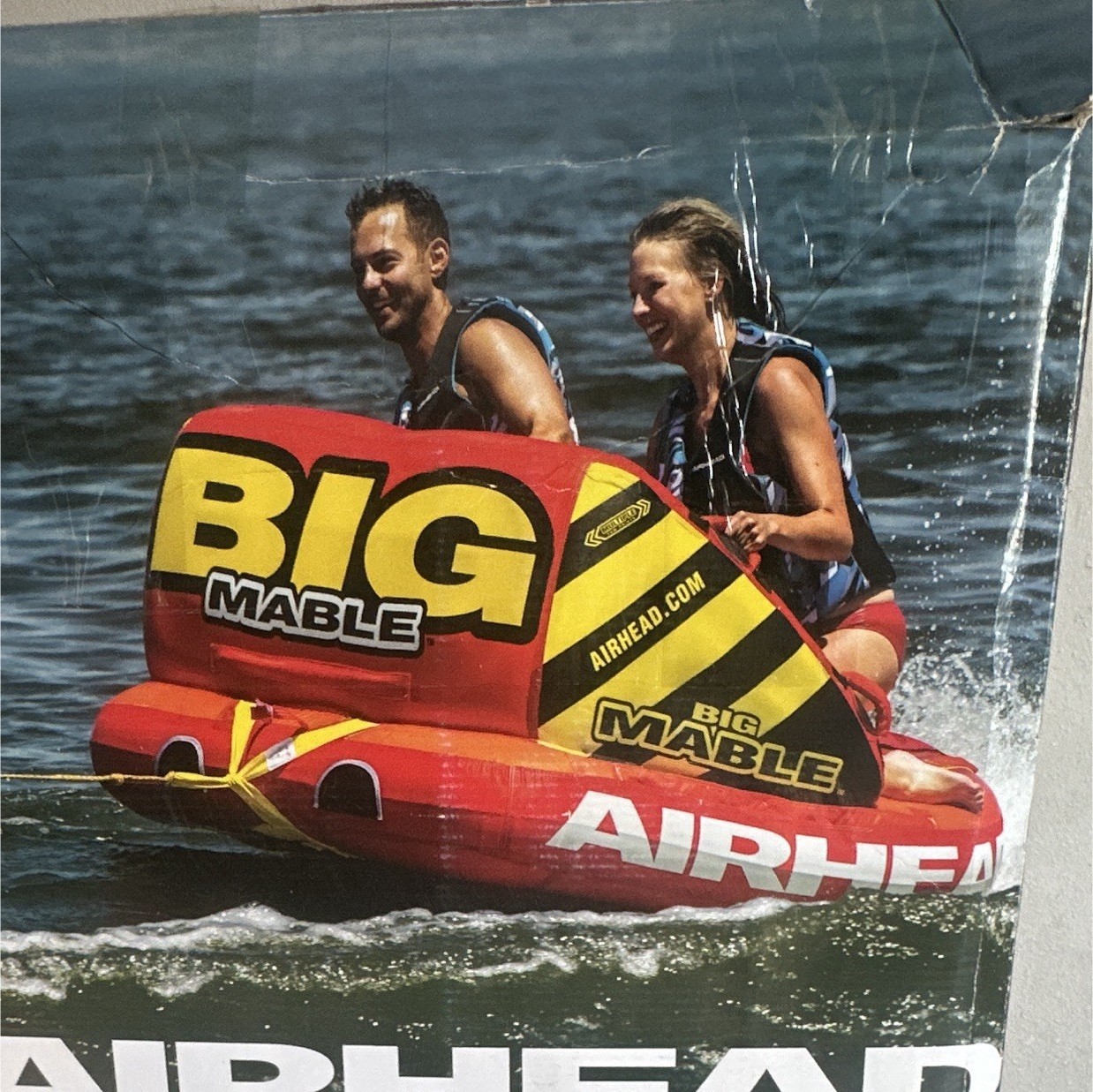 AIRHEAD Big Mable Inflatable Towable Tube, 1-2 Rider (2 Person Capacity)