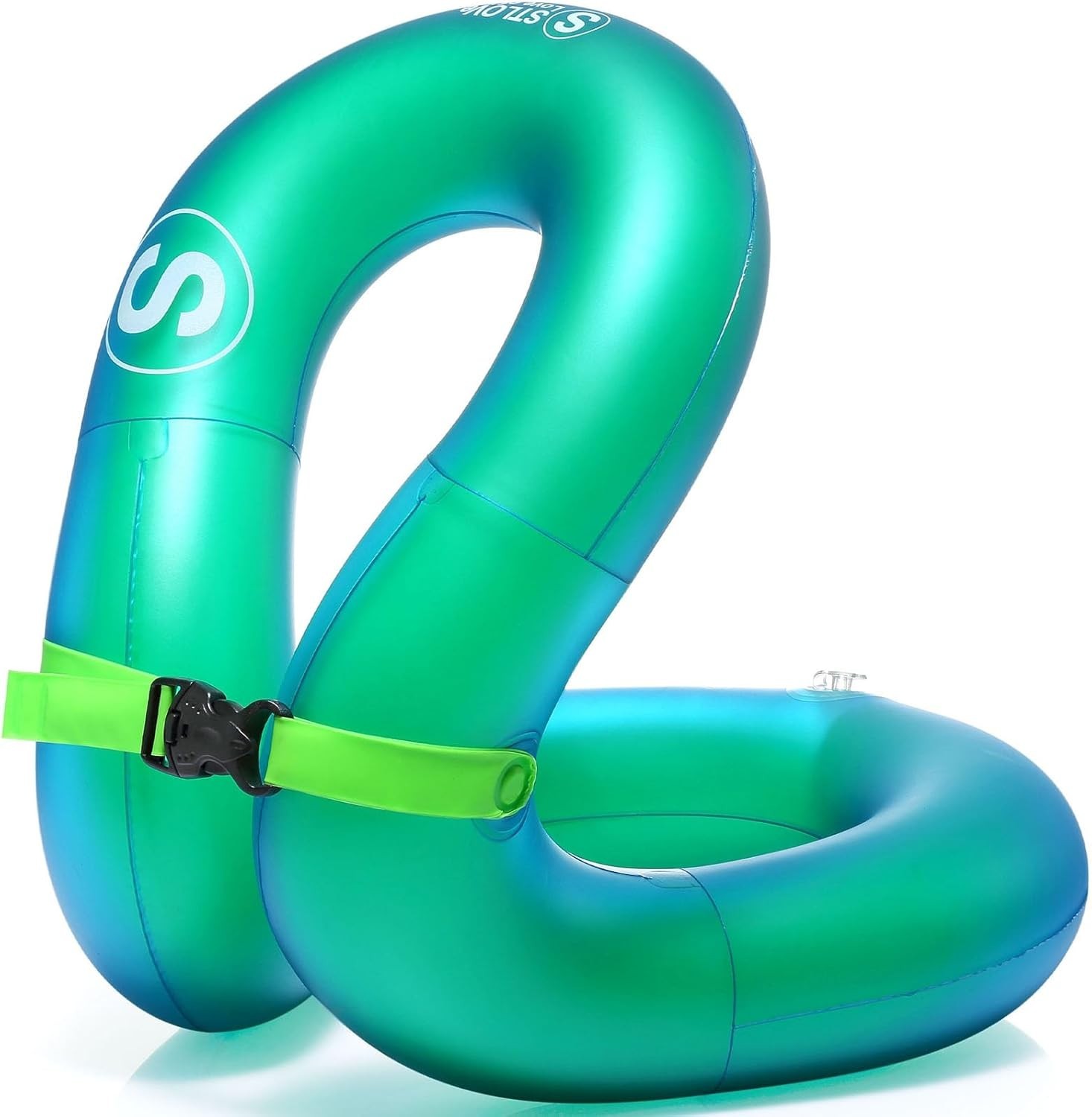 Inflatable Swim Vest for Teens & Adults – Lightweight Buoyancy Aid in Green-l