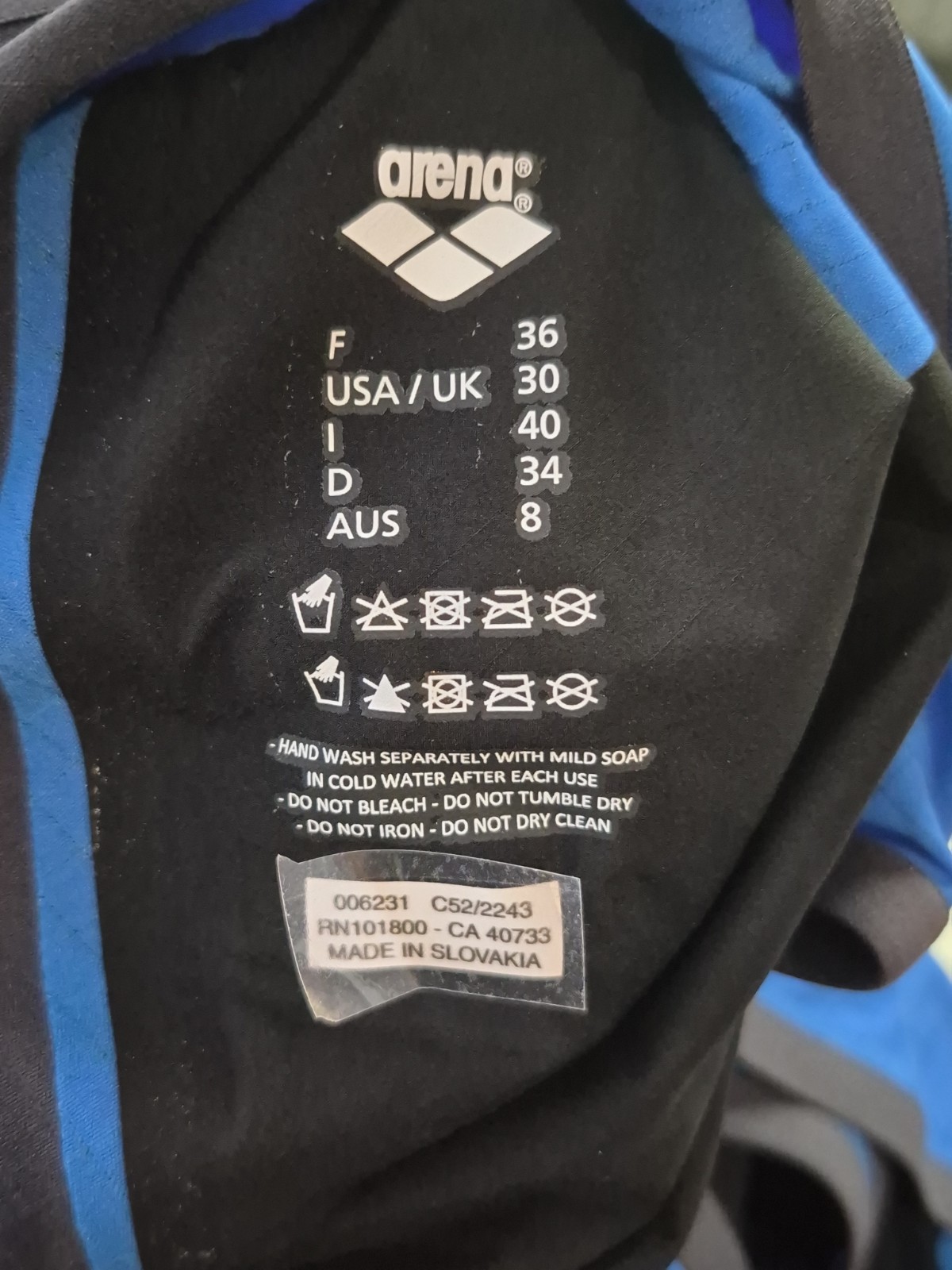 Arena Powerskin Carb Flex Vx FBSLOB sl Imperial Blue Dark Grey US 30 2A47985