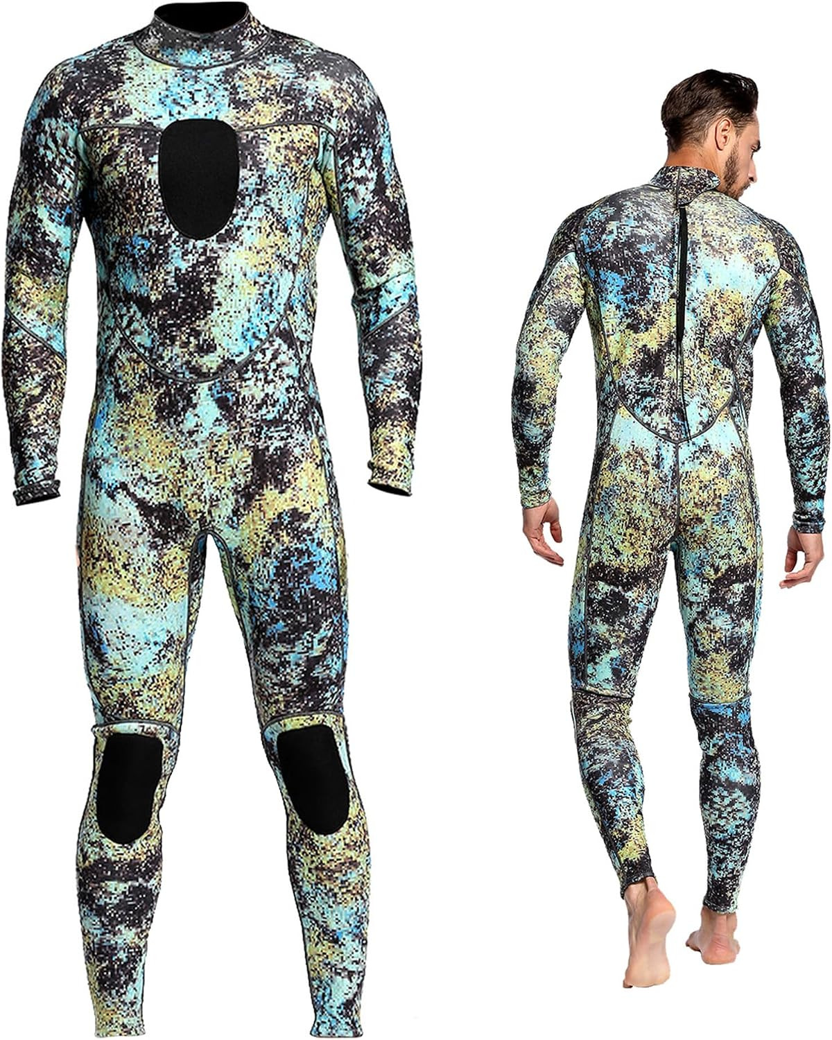 Wetsuits Mens 3MM Camo Neoprene Scuba Diving Unisex One Piece Sport Skin Spearfi