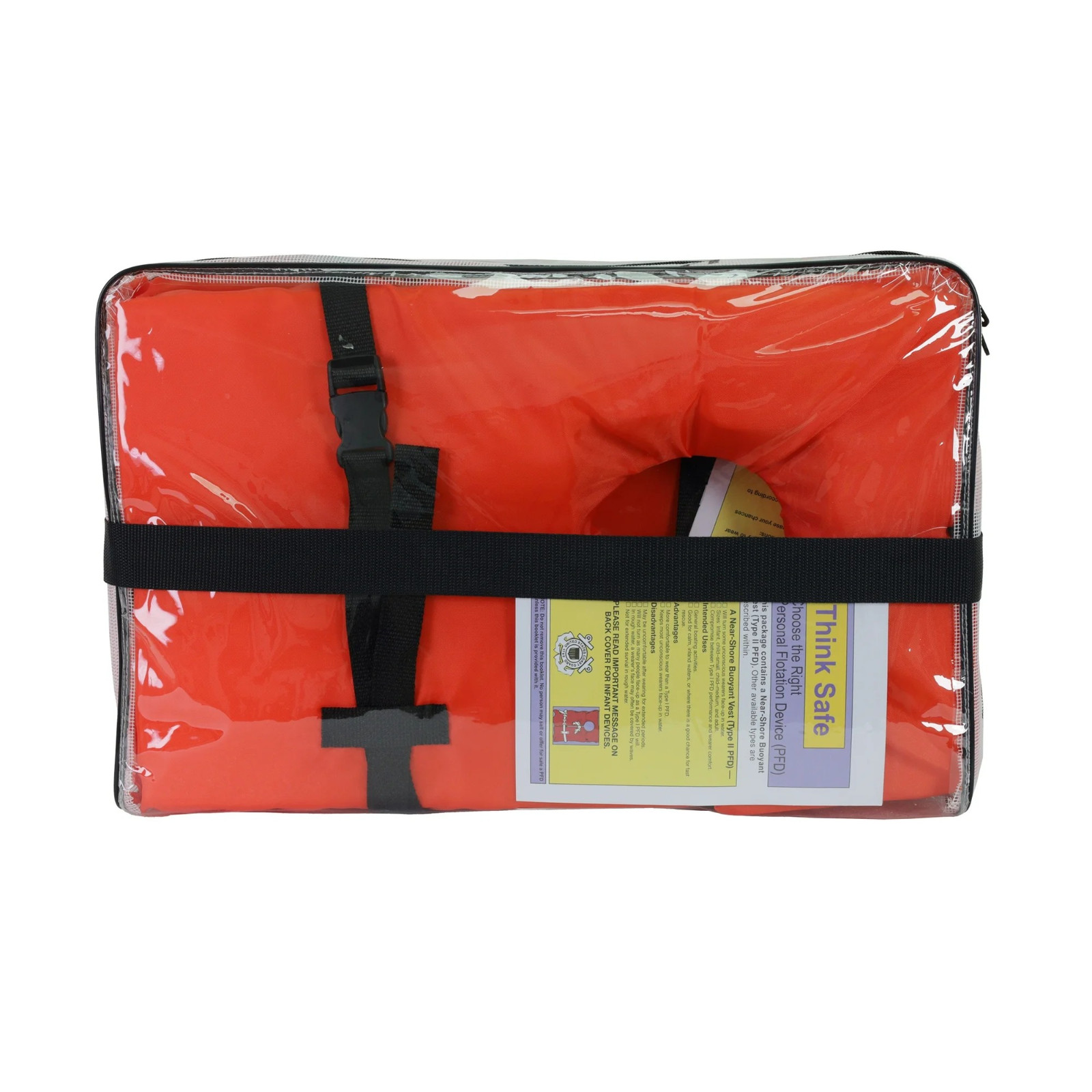 4 Pack Type II Life Jacket Vest, Orange, USCG Approved, Adult Fishing Boating