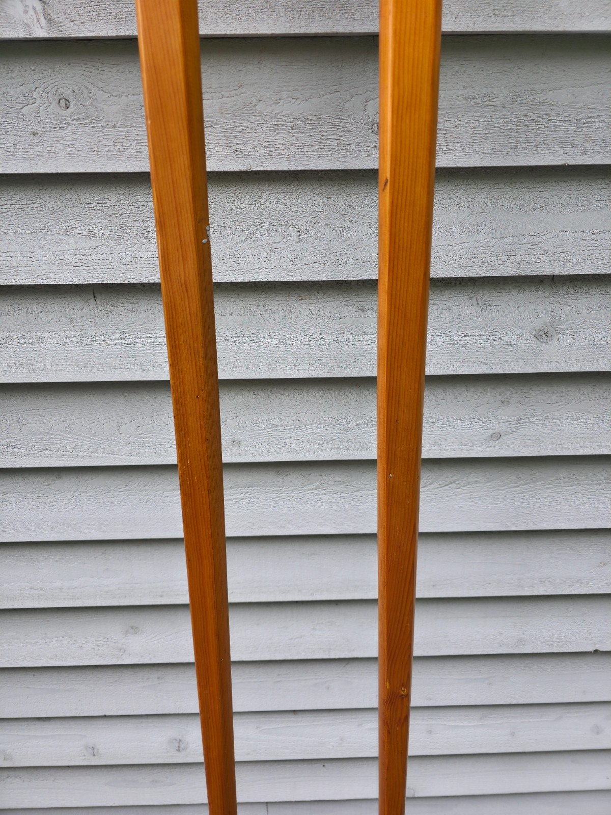 BEAUTIFUL VINTAGE Old Wooden Paddles Oars SPOON CURVED BLADES Measures 91″