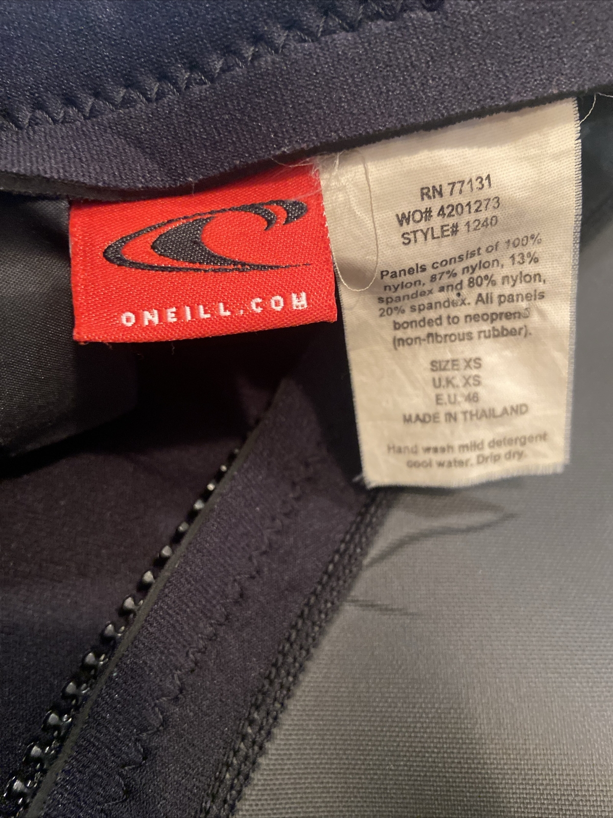 Women’s O’NEILL Shorty Wetsuit Size XS X-Small Zipper Clean Diving Style 1240