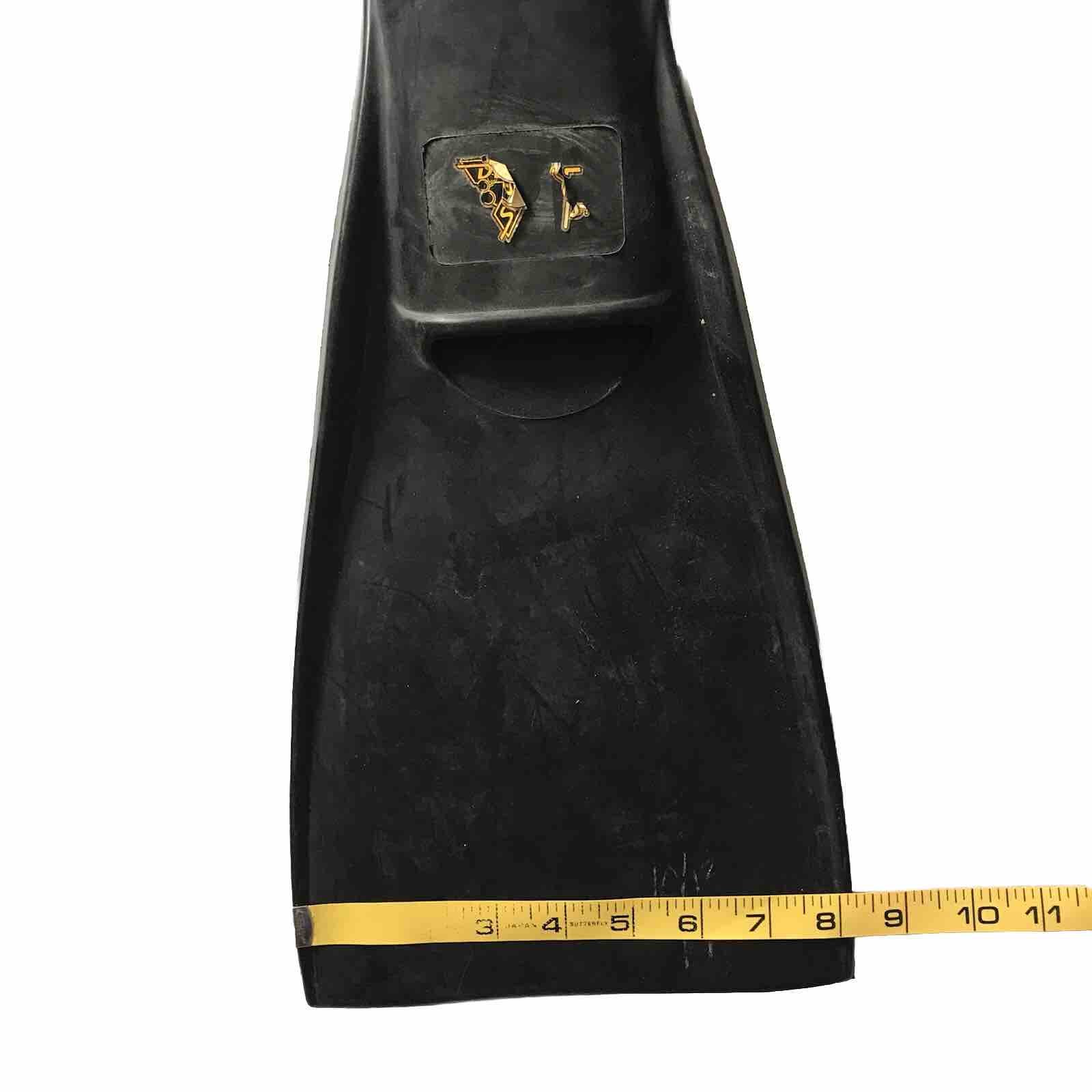 VTG DEEP SEE SEA Scuba Diving Swim Fins SZ 10-13 Flippers Floating Black Rubber