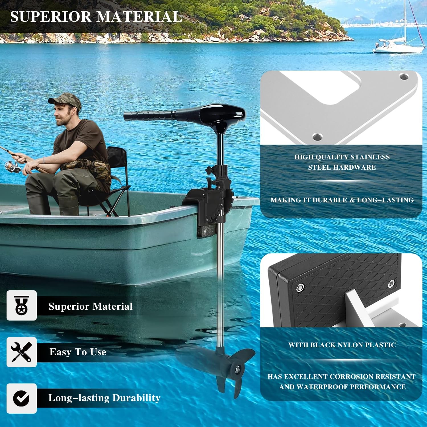 Universal Transom Trolling Motor Mount for Kayaks/Kayak Motor Mount, Universa…