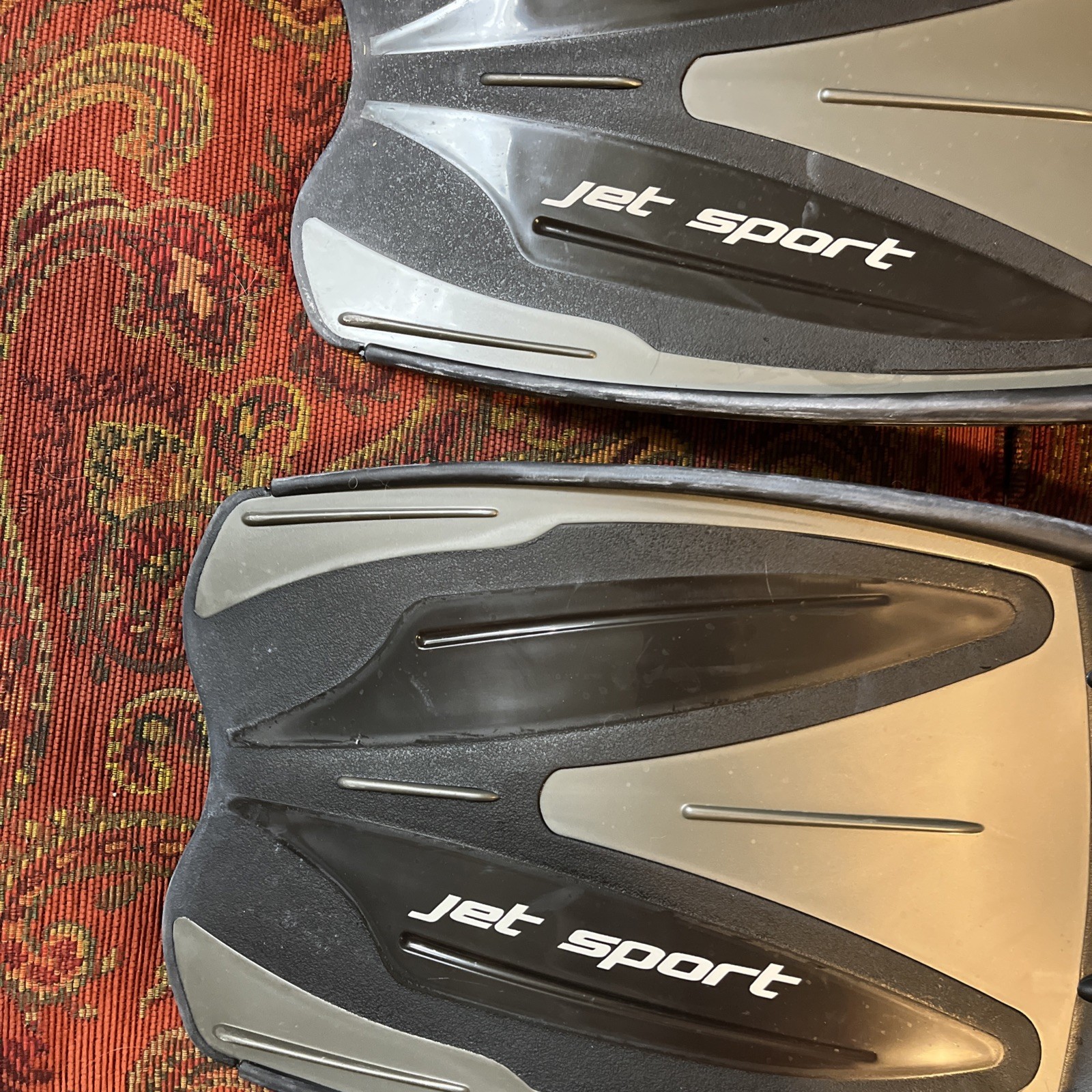ScubaPro Jet Sport Adjustable Fins Medium Black Gray Diving Adjustable/Open Heel