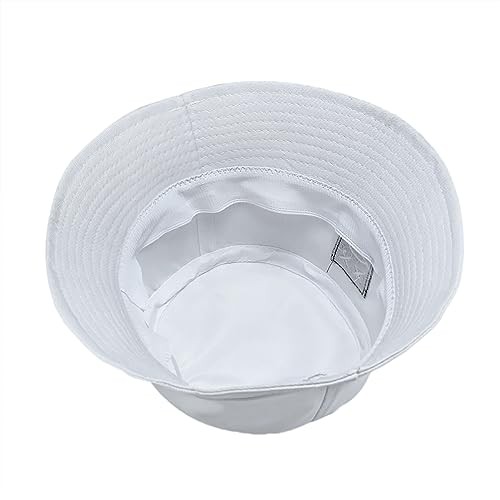 Bucket Hat Unisex Simple Caps Hip Hop Gorros Men Women Cap Beach One Size White