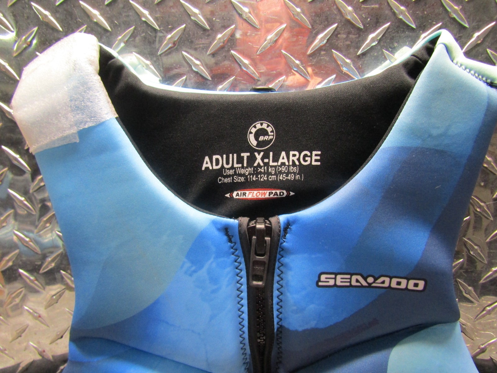 SEA-DOO AIRFLOW SUNSET PWC UNISEX MEN-XL / WOMEN-2XL LIFE JACKET PFD BLUE