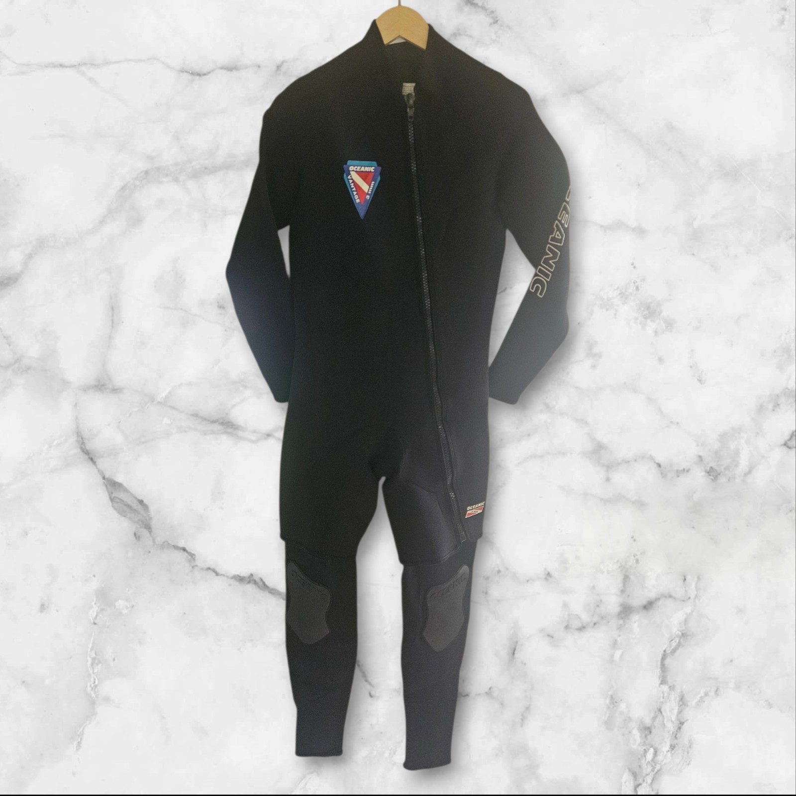 Oceanic Vantage 3mm 2 Piece Wetsuit Set Mens L Full Suit Shorty VTG