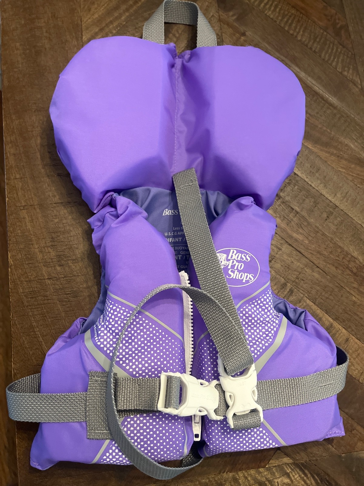 Bass Pro Shops Life Jacket For INFANT 30 Pounds USCG approved Type II Purple