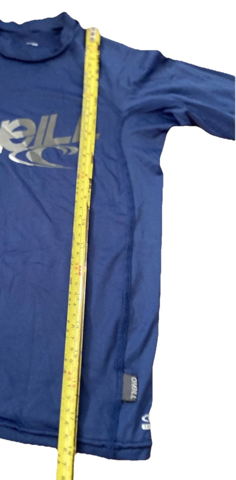 O’Neill Blue Gray White Long Sleeve Rash Guard 50+ UV Kids Size 14 *See Descrip*