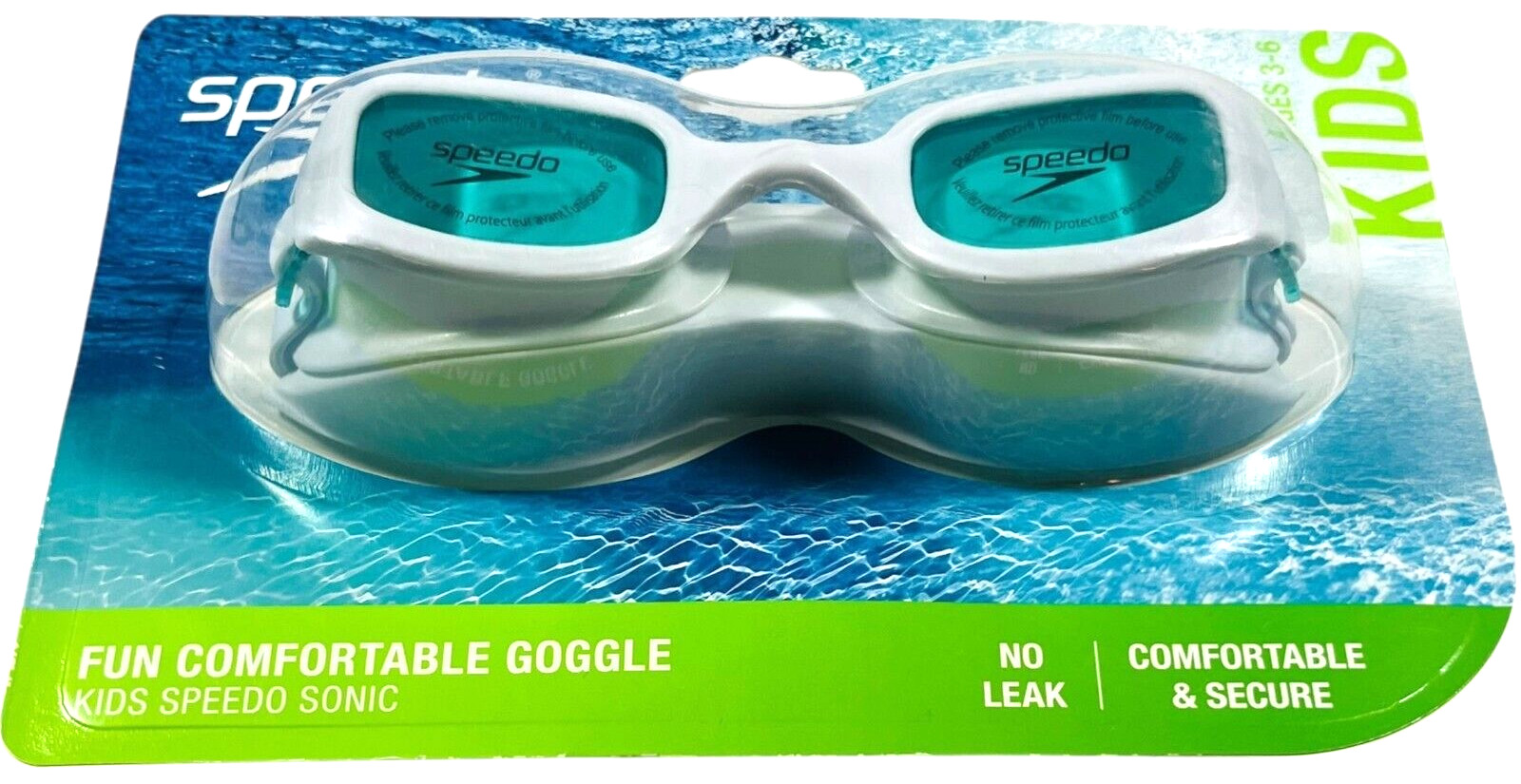 Speedo Kids Speedo Sonic Swim Goggles age 3-6 – White – NEW & Sealed