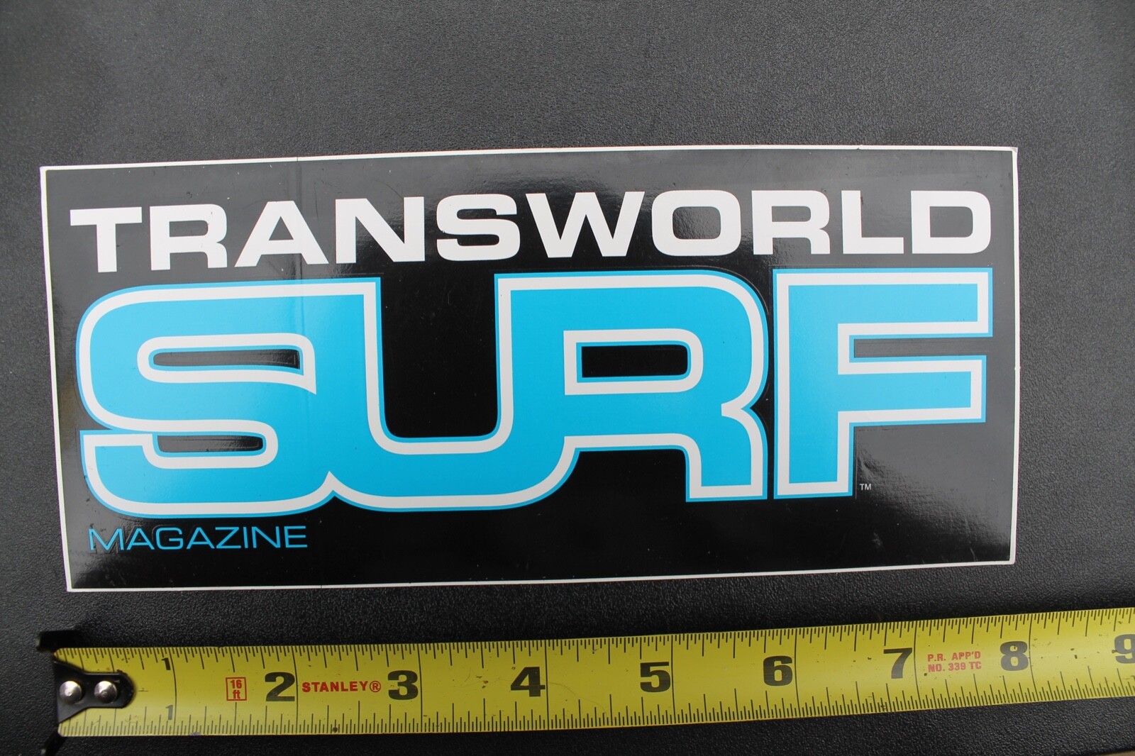 Transworld Surf Magazine Black Blue White Original V40C Vintage Surfing STICKER