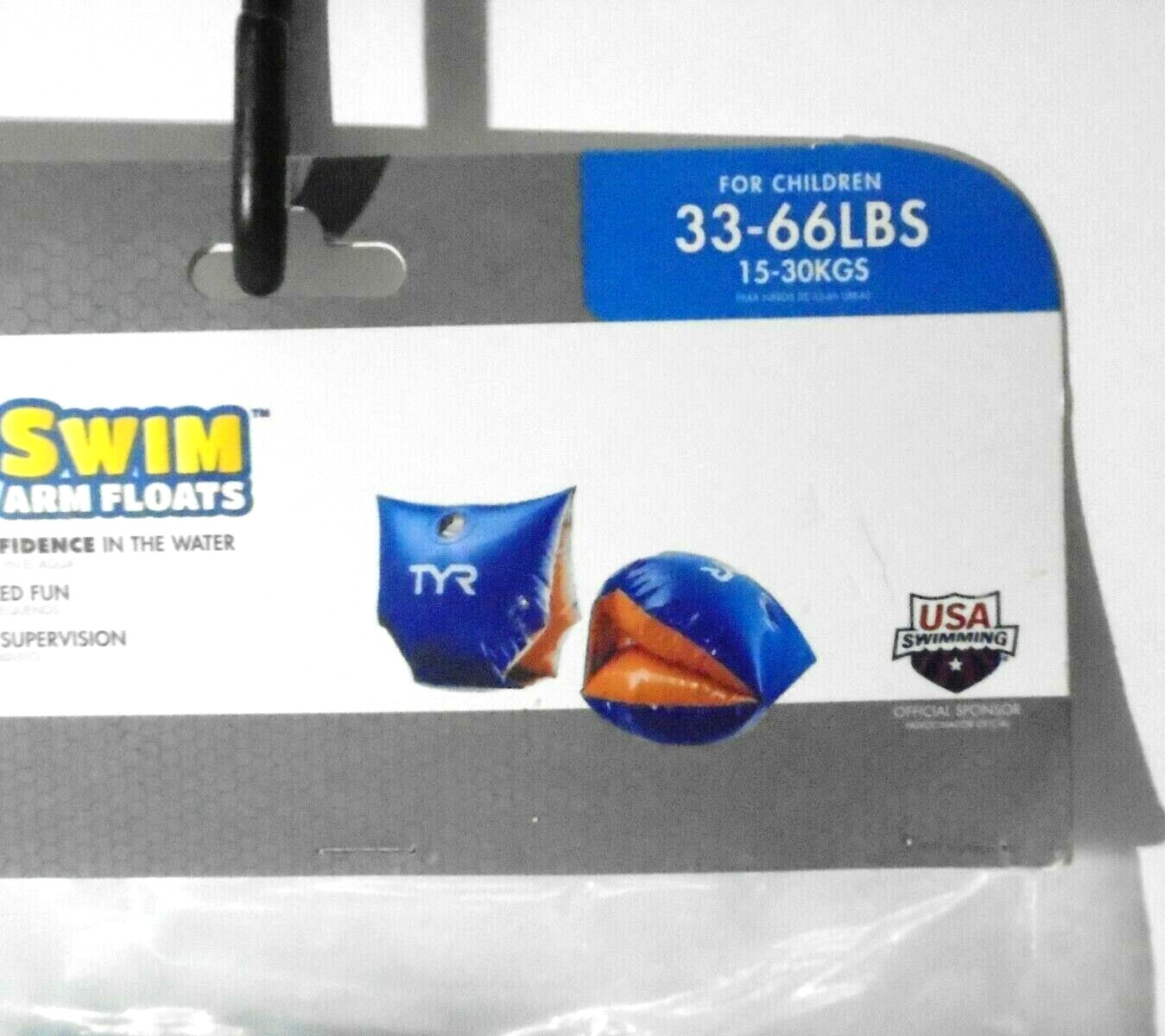 TYR Swim Arm Floats Inflatable 33-66 Pounds NEW Swimming Aid Pool