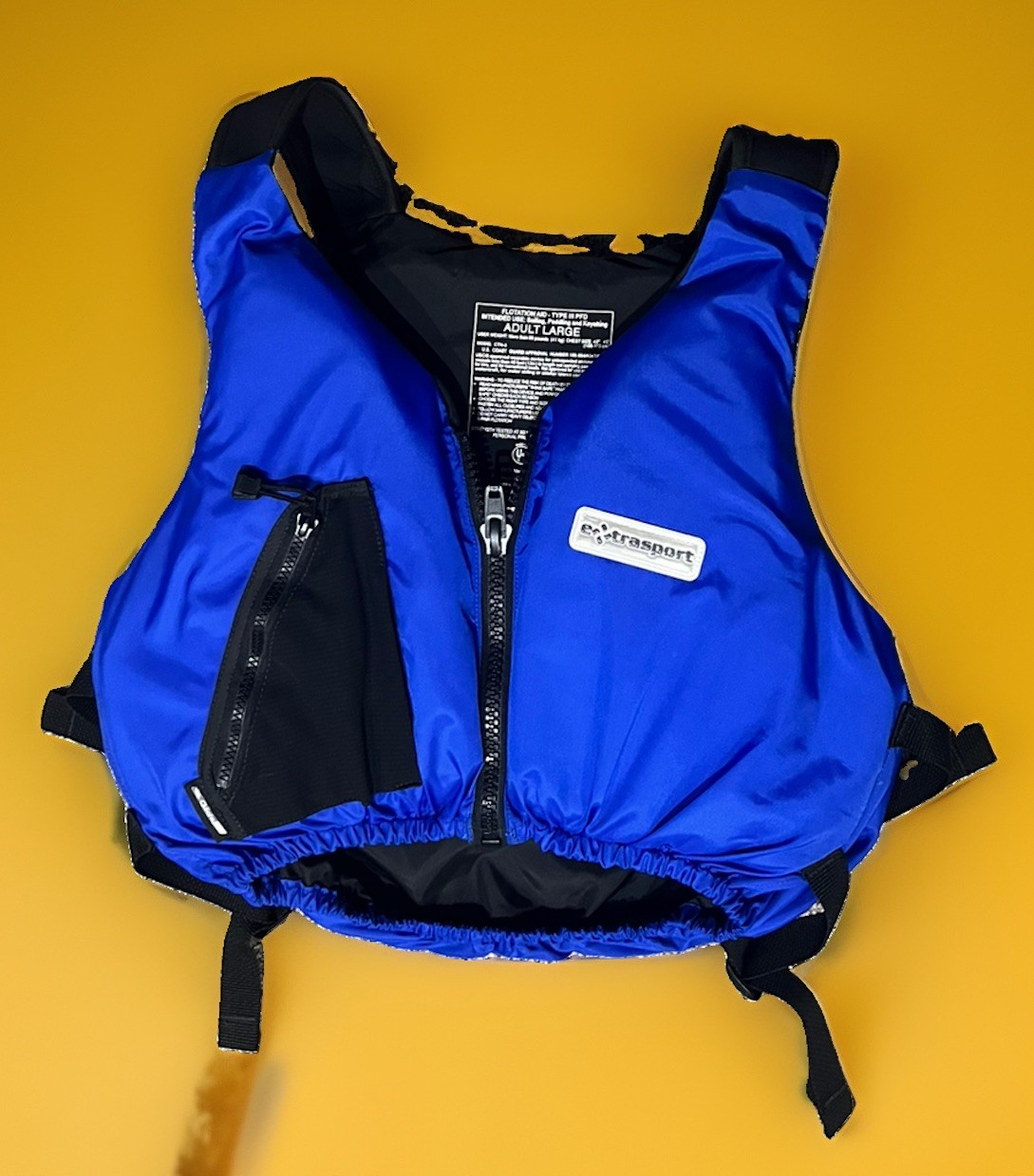 Extrasport Life Vest Jacket – Sailing, Paddling, Kayaking: Blue LARGE Adult