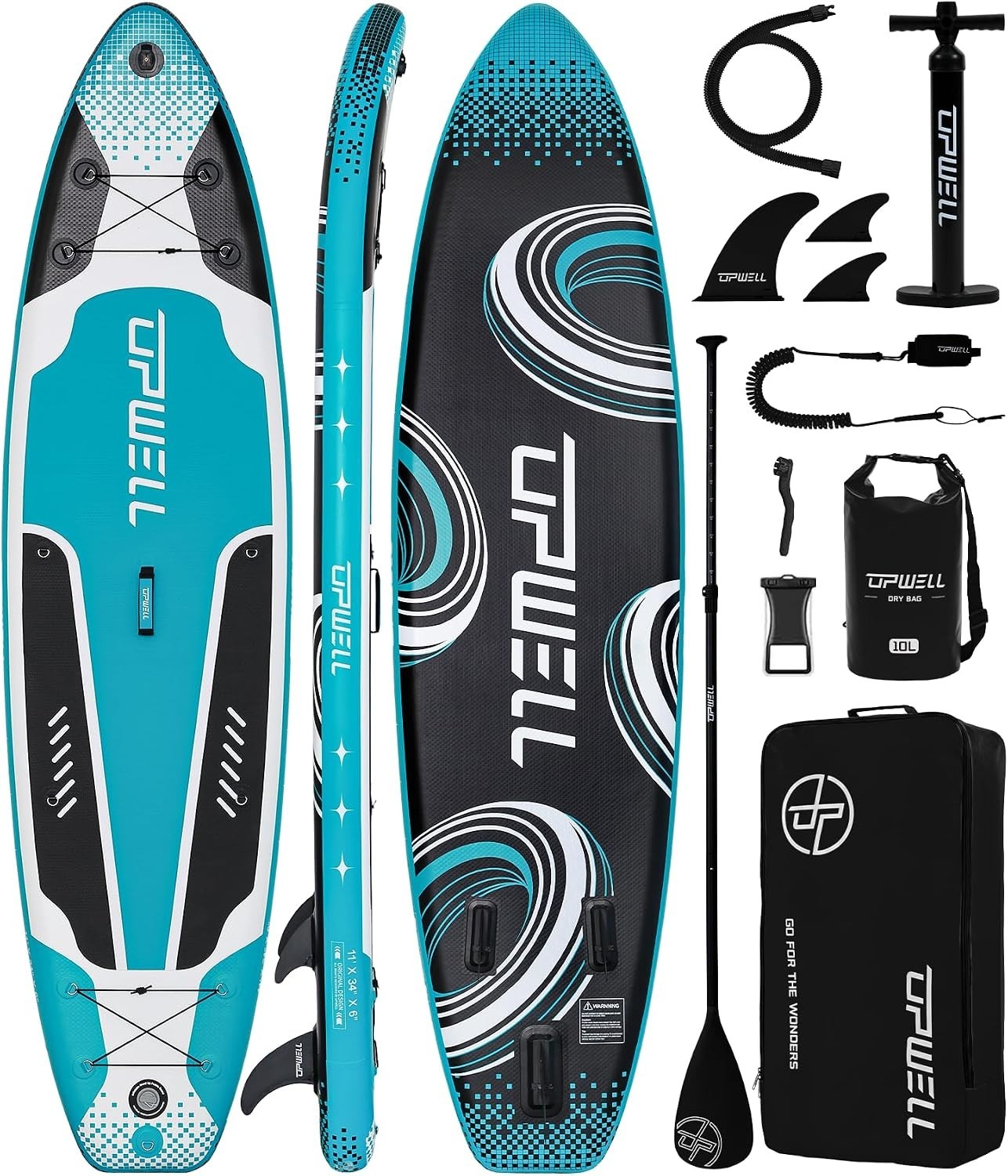 11’6”/11’2”/11’/10’8”/10’6”/10’2” Inflatable Stand Up Paddle Board with sup A…