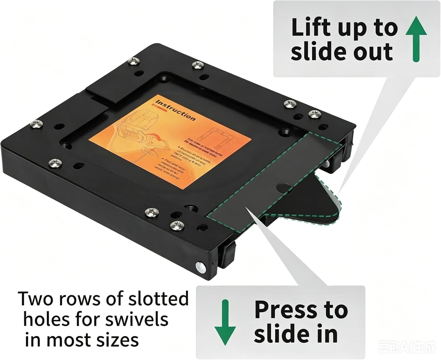 Quick Disconnect Seat Mount V2,16cmSwivel