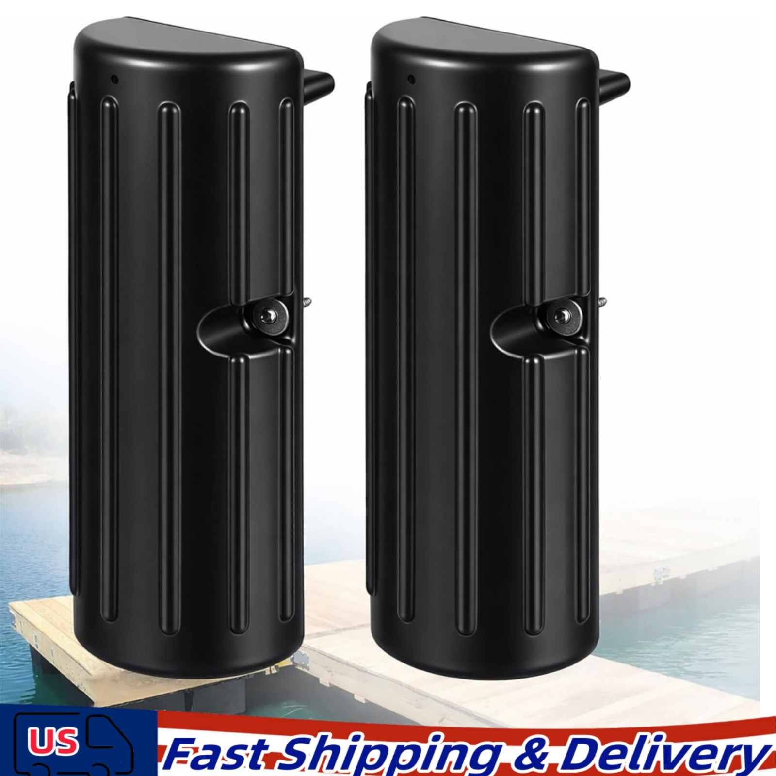2PCS Dock Bumpers Boat Dock Bumpers Marine Fenders for Edge or Side