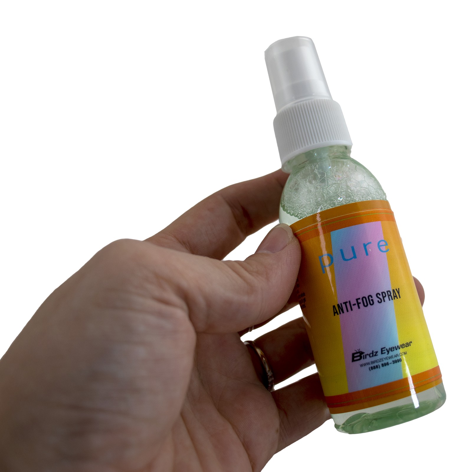 2 2oz Bottle of Birdz Anti Fog Spray for Glasses Swimming Paintball Diving