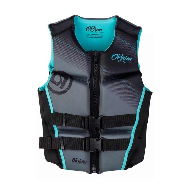 O’BRIEN 2192755 WOMENS FLEX V BACK LTD LIFE JACKET MEIDUM AQUA