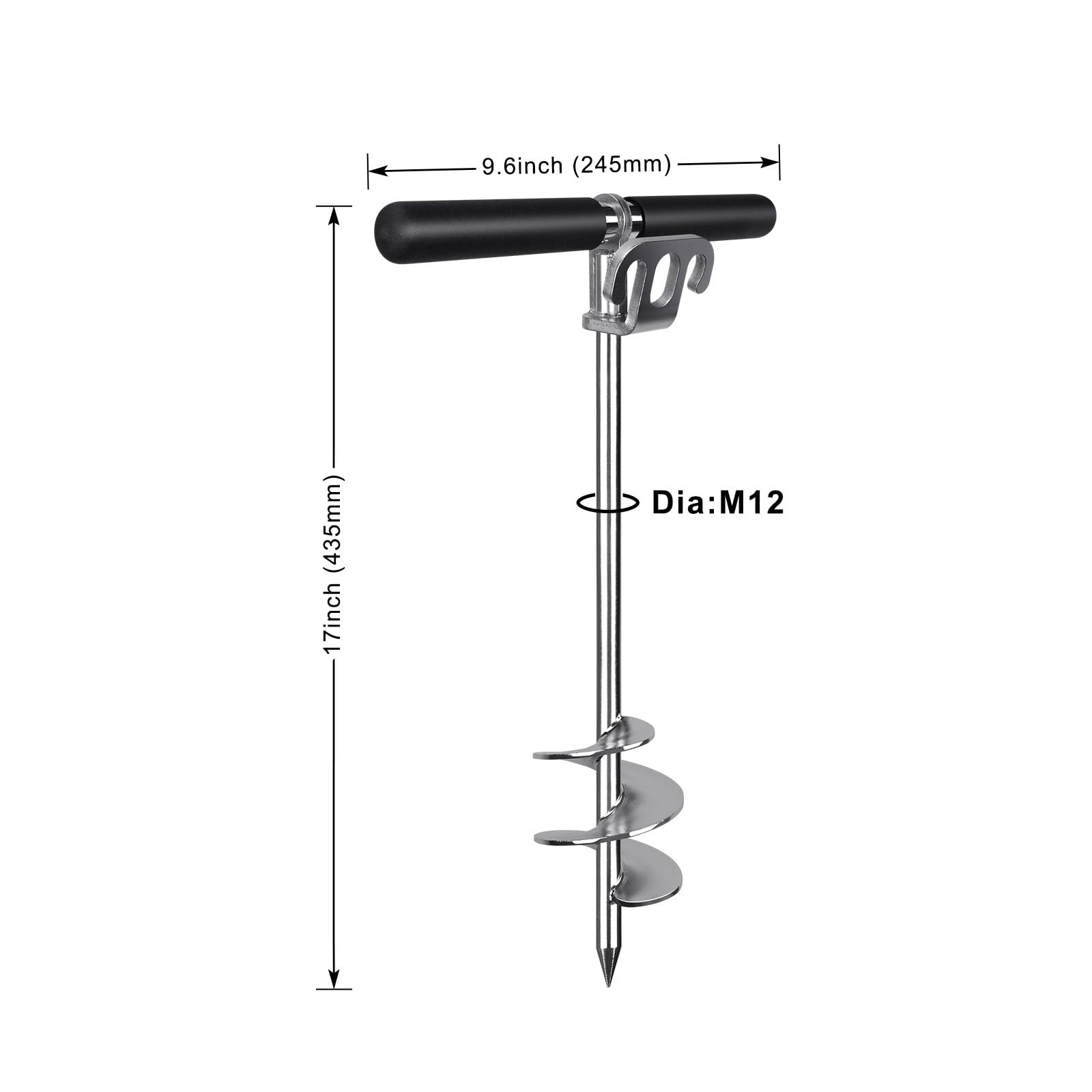 17″ Sand Bar Anchors for Boats 304 Stainless Steel Screw in Boat Anchor