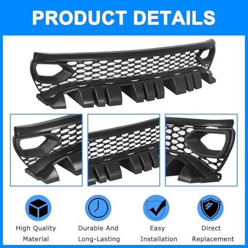 Front Upper Lower Grille For 2015-2021 Dodge Charger SRT Scat Pack UPPER