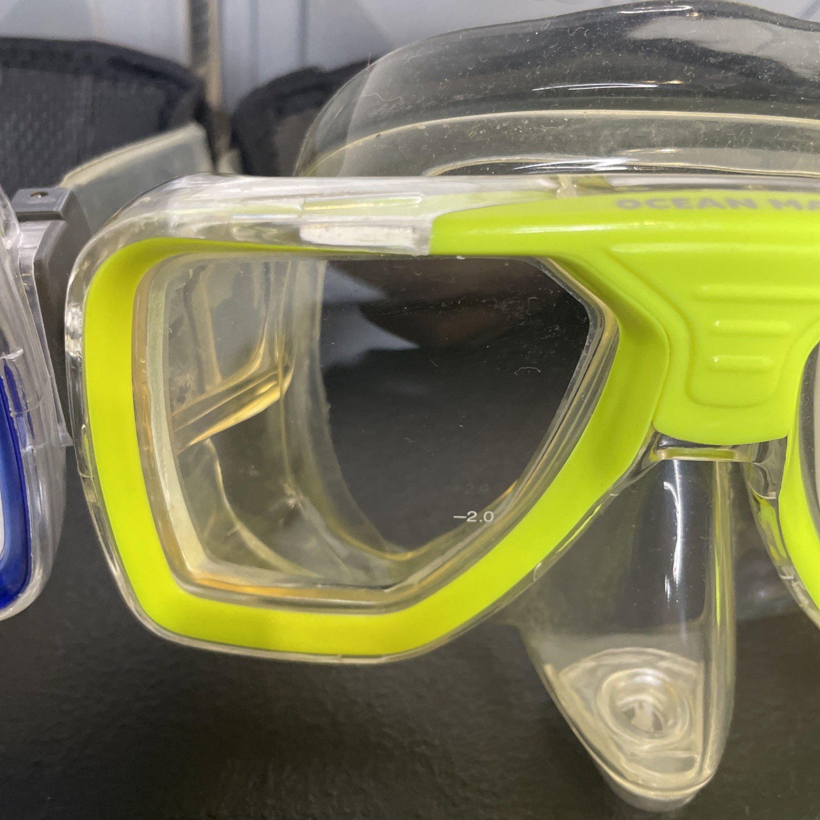 Ocean Master Tempered Glass Snorkeling Masks Q Strap Lot Of 3 With Cases