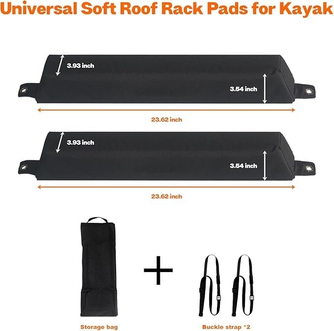 Universal Roof Rack Pad for Kayak Surfboard Canoe – Heavy-Duty, Anti-Slip