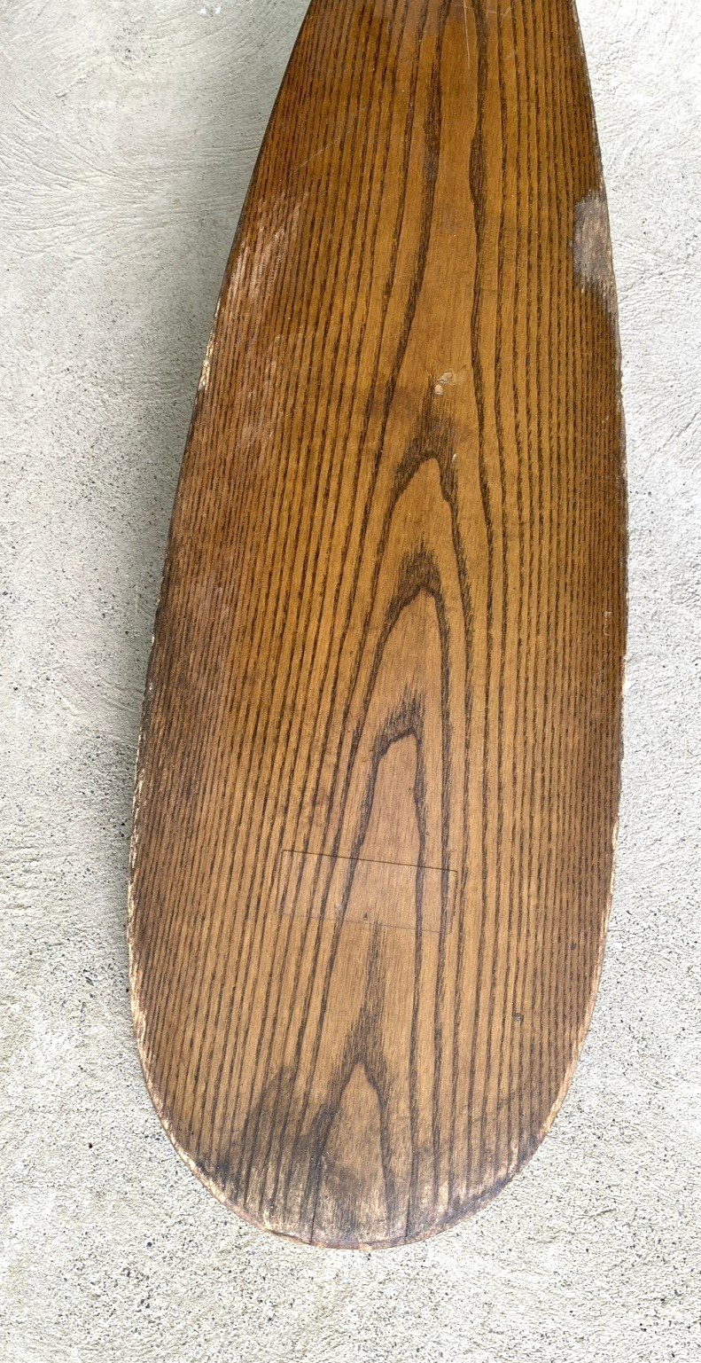 A Vintage Wooden 56″ Canoe or Kayak Paddle From Maine