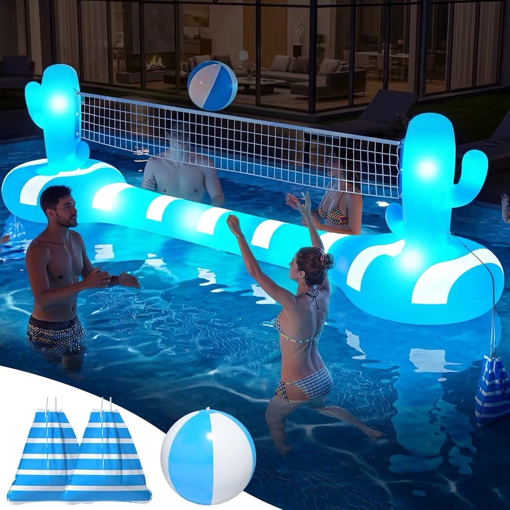 2026 Pool Volleyball Net With Lights,Inflatable Volleyball Net For Pool,Float…