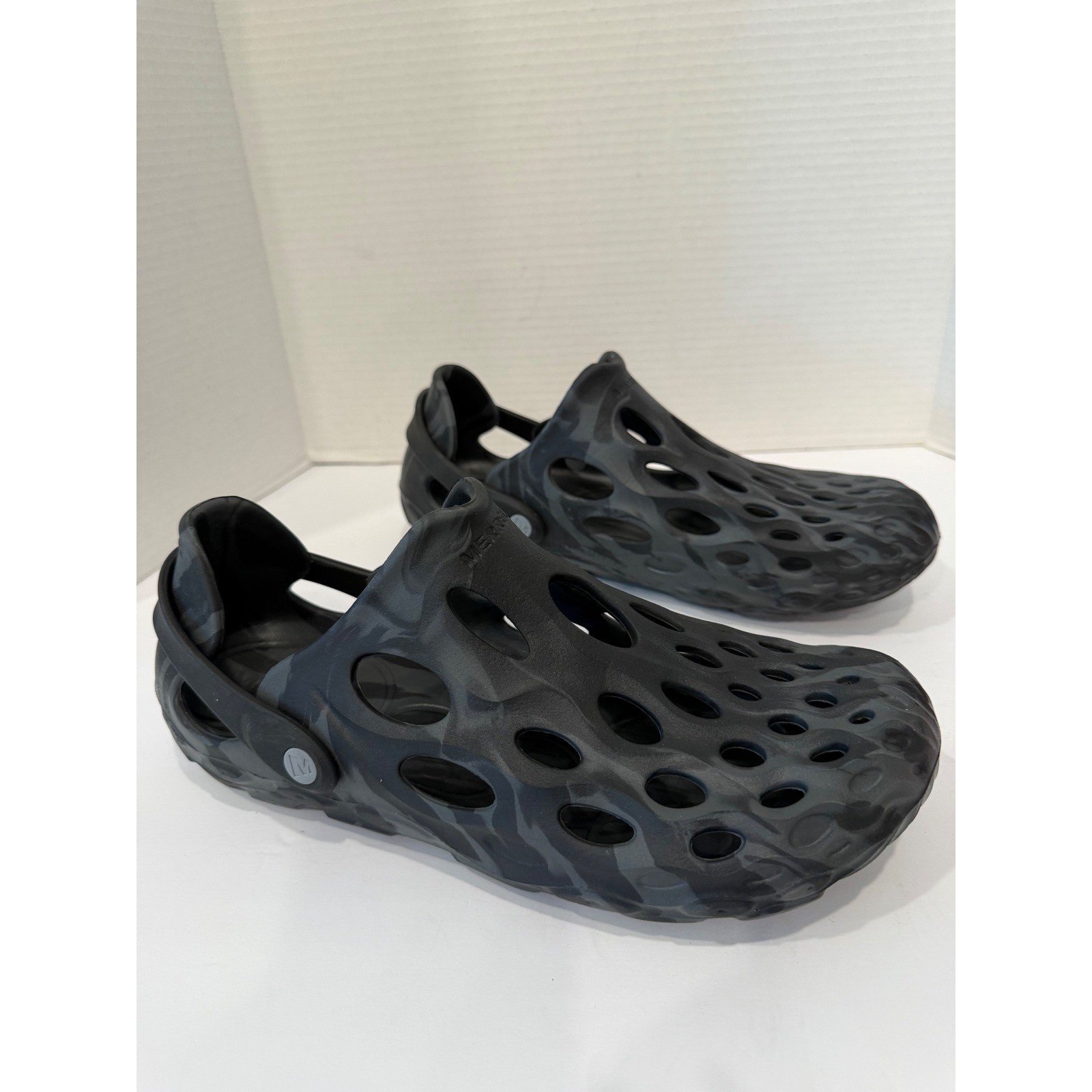 Merrell NWOT Hydro Moc Mens Black Grey Marble Excellent Water Shoes Sz 10B