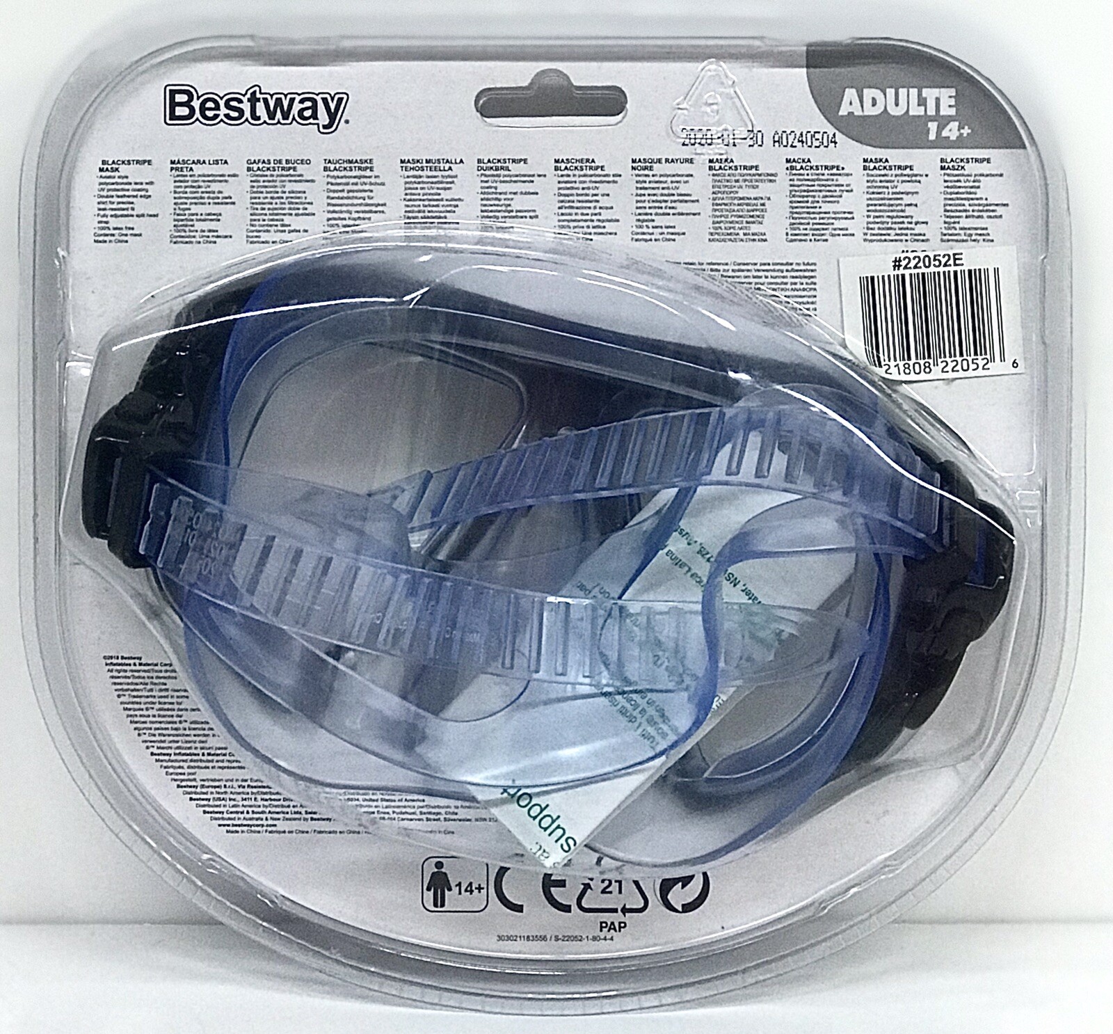 Hydro Swim Adult Diving Mask Gray Latex Free Polycarbonate Swimming Snorkeling