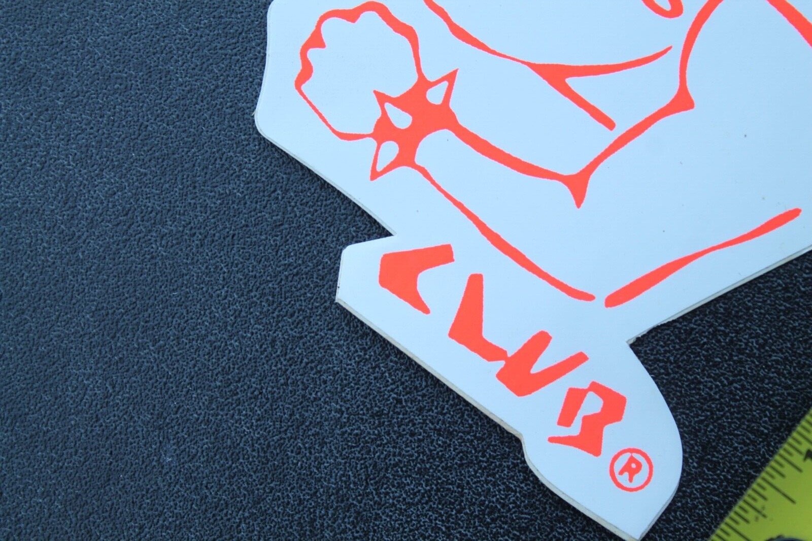 Bay Boy Club BBC Skateboards Neon Orange White Punk 80’s Vintage Surfing STICKER