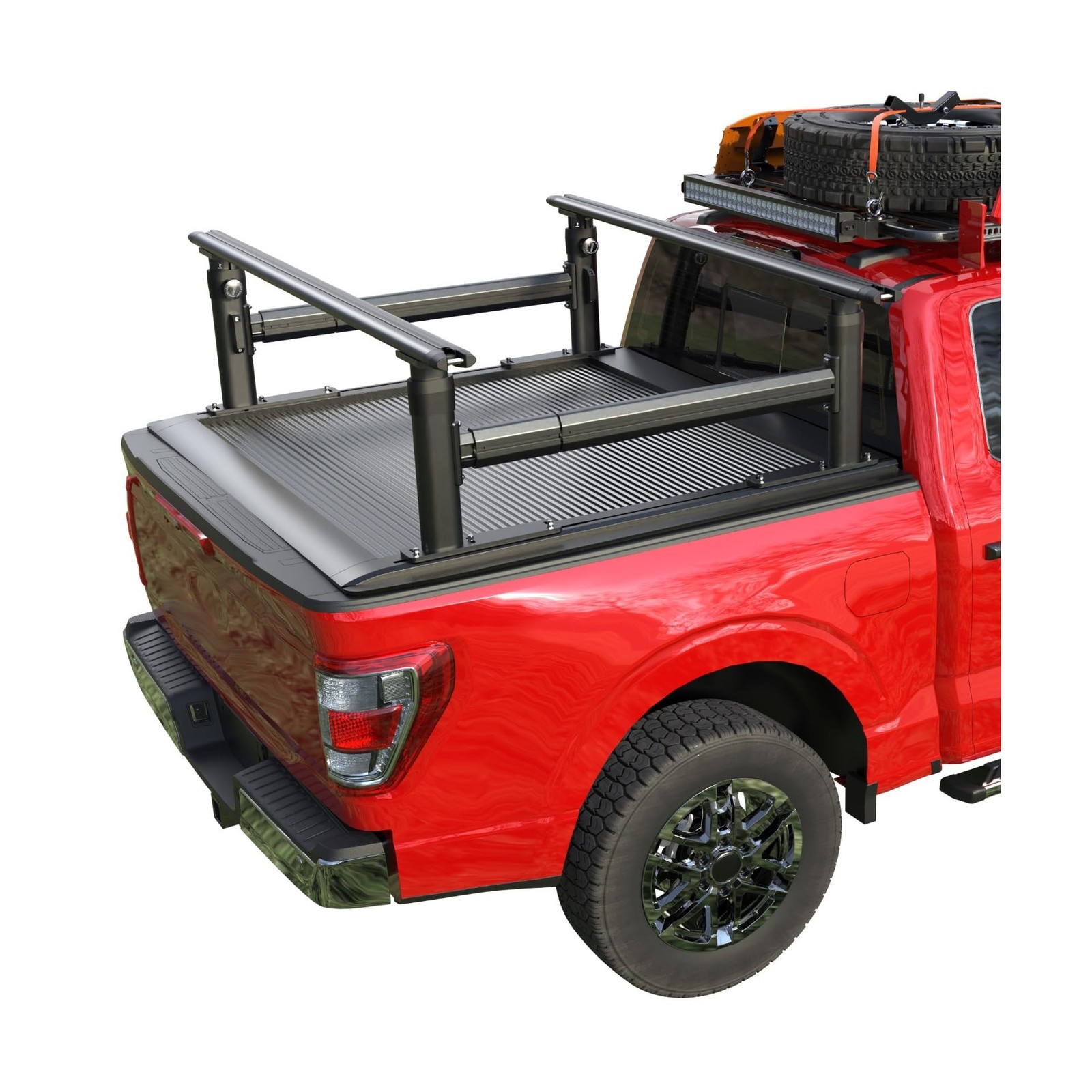 Ladder Rack for Truck with T-Slot Tonneau Covers, 800 LBS Capacity Truck Bed …