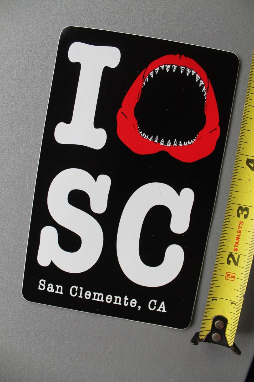 I Love San Clemente SC CA Shark Teeth Orange County V55B Vintage Surfing STICKER