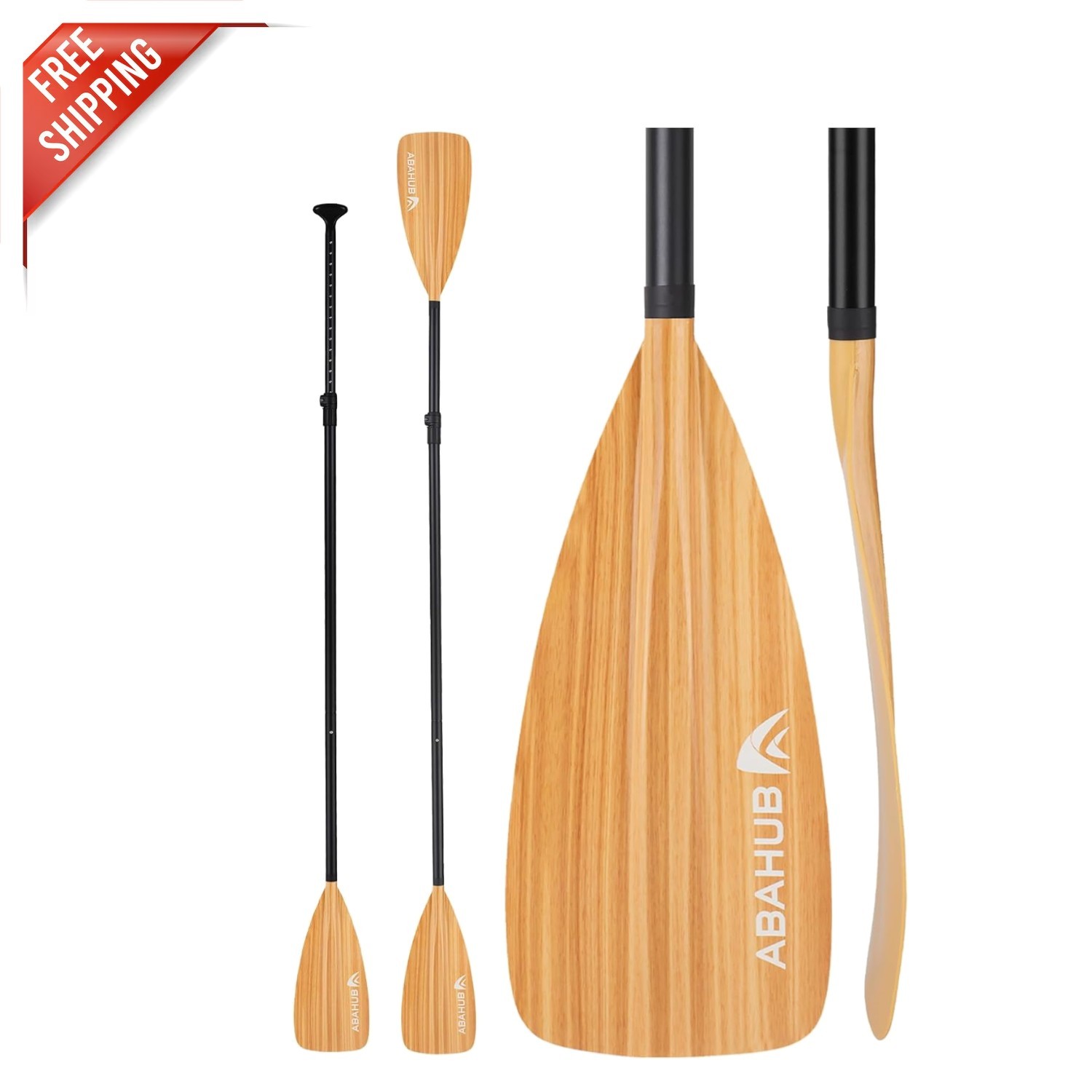 Versatile 3-Piece SUP Paddle: Adjustable Carbon Fiber Kayak Paddle, 68”-84”