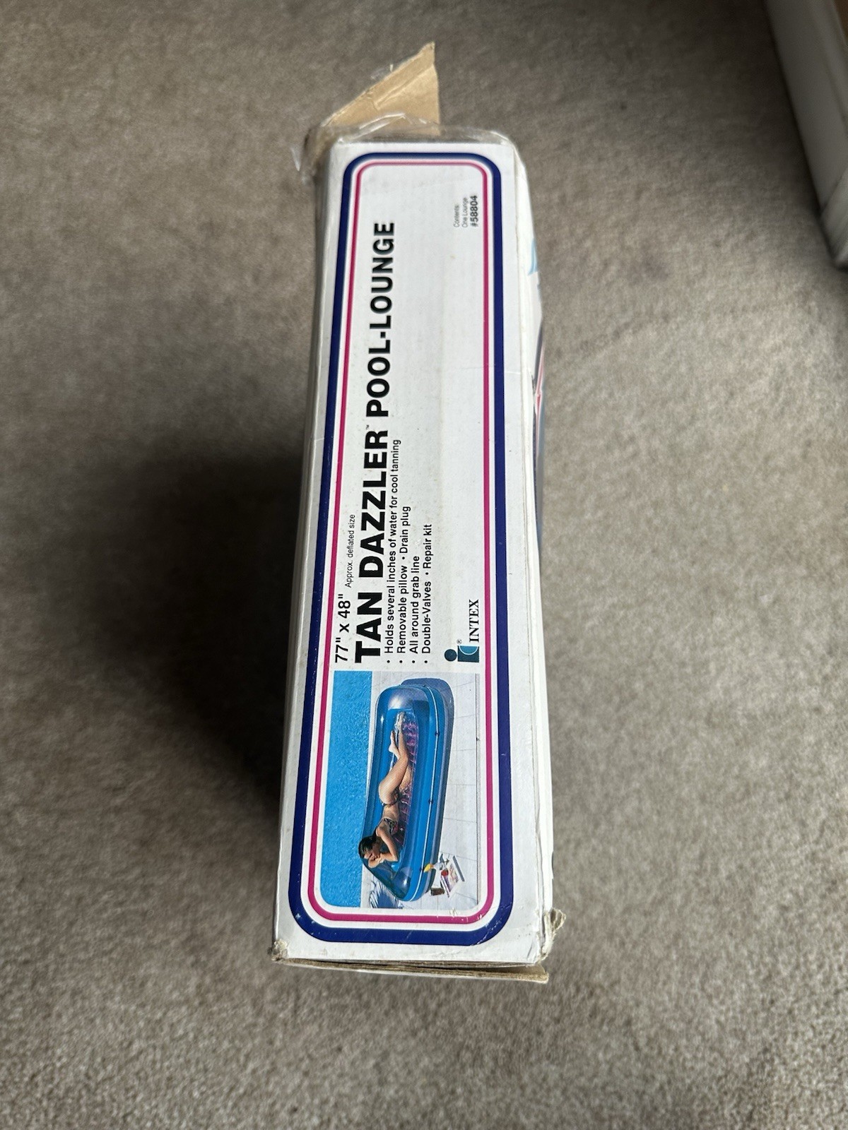 New VTG 1997 Intex Wet Set Premium Tan Dazzler Pool Lounge #58804 77″X48″