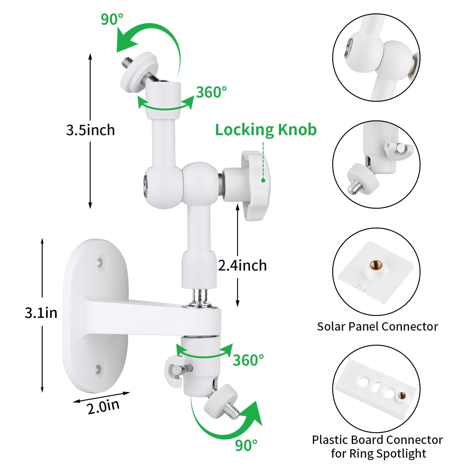 2-in-1 Wall Mount for Solar Panel, Stick Up Cam Battery, Spotlight and…