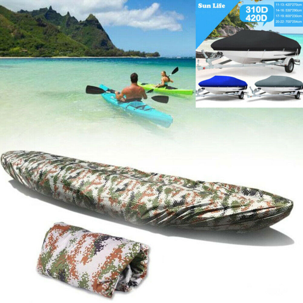 Waterproof Kayak Cover 6.8-14.8ft 210D Canoe Kayak Storage Cover Dust Shield