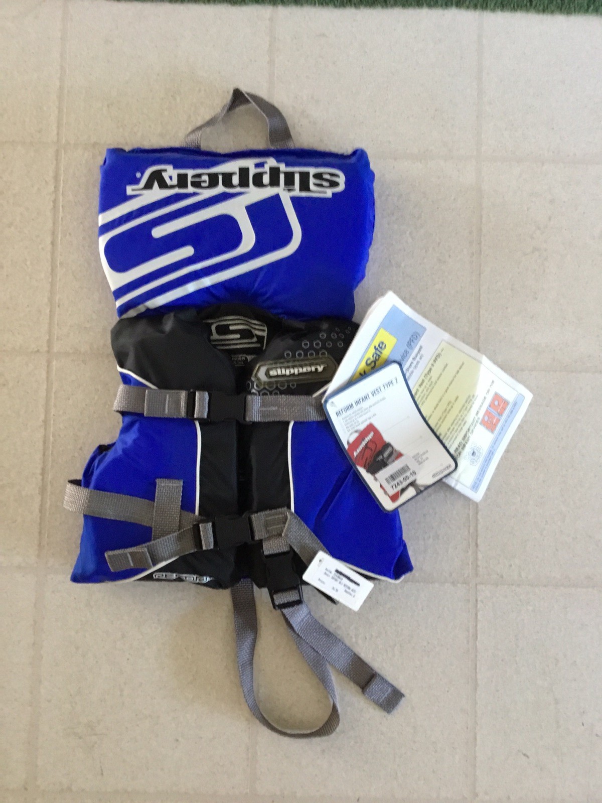 Slippery Reform Infant Life Vest Type 2 Blue/Black 7243-00-10 NWT