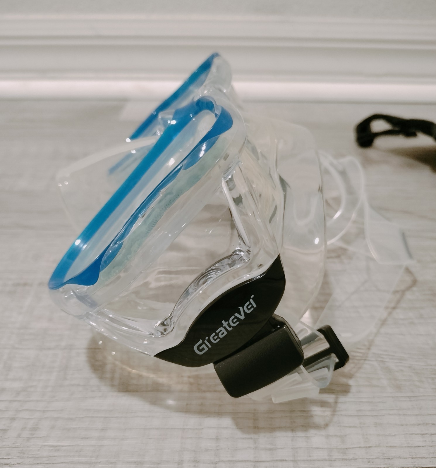Greatever Snorkel Set Mask & Snorkel Tempered Glass Blue/Black Bag X001VF6R6Z