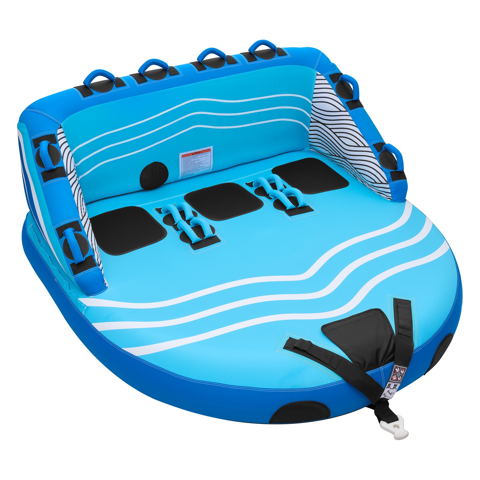 Uimoso Inflatable Towable Tubes for 1-3 Riders Water Sports Boating Fun Blue