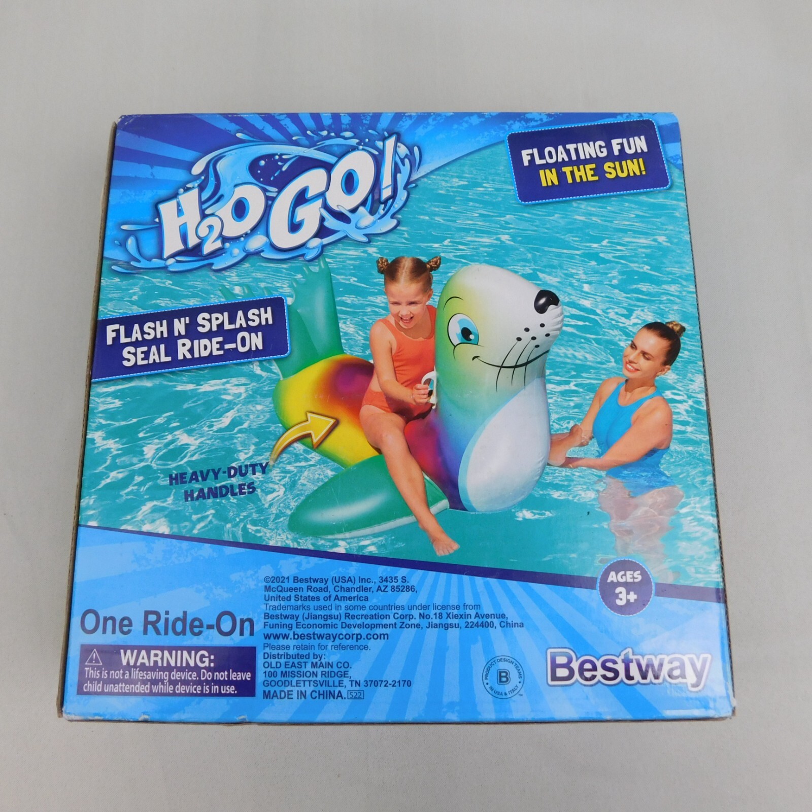 Bestway H2O Go! Flash N’ Splash Kids Seal Ride-On Inflatable Pool Float #4914