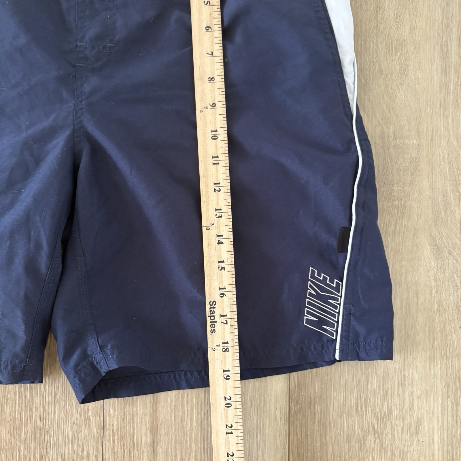 Nike Men’s Swim Trunks Navy Blue Size Large L Drawstring Mesh Lined