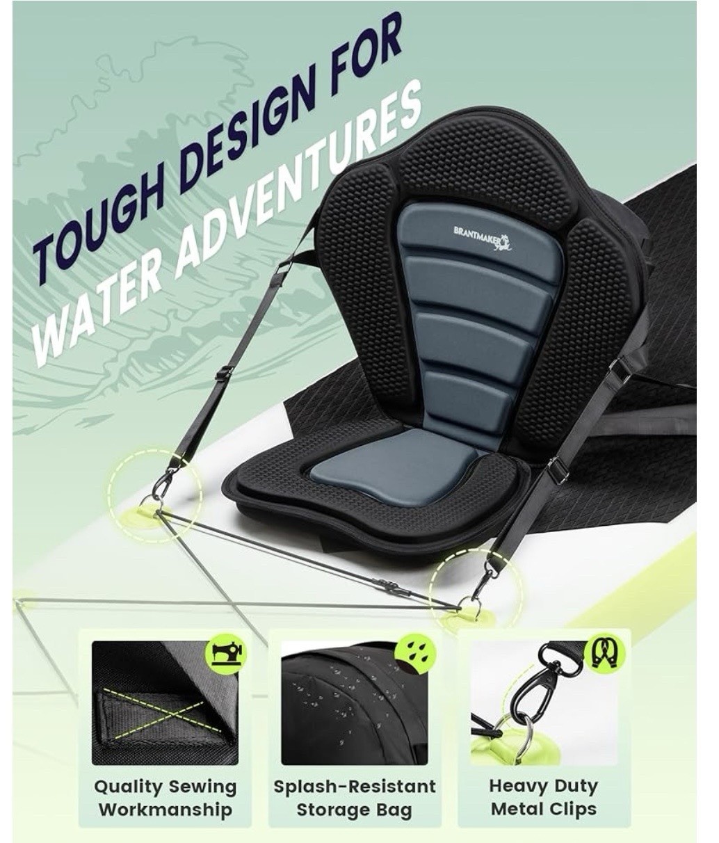 BRANTMAKER Kayak Seats with Back Support, Paddle Board Seats