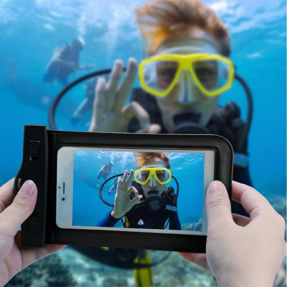 Swimming Waterproof Underwater Dry Bag Pouch Clear Cell Phone Case Cover 2-PACK