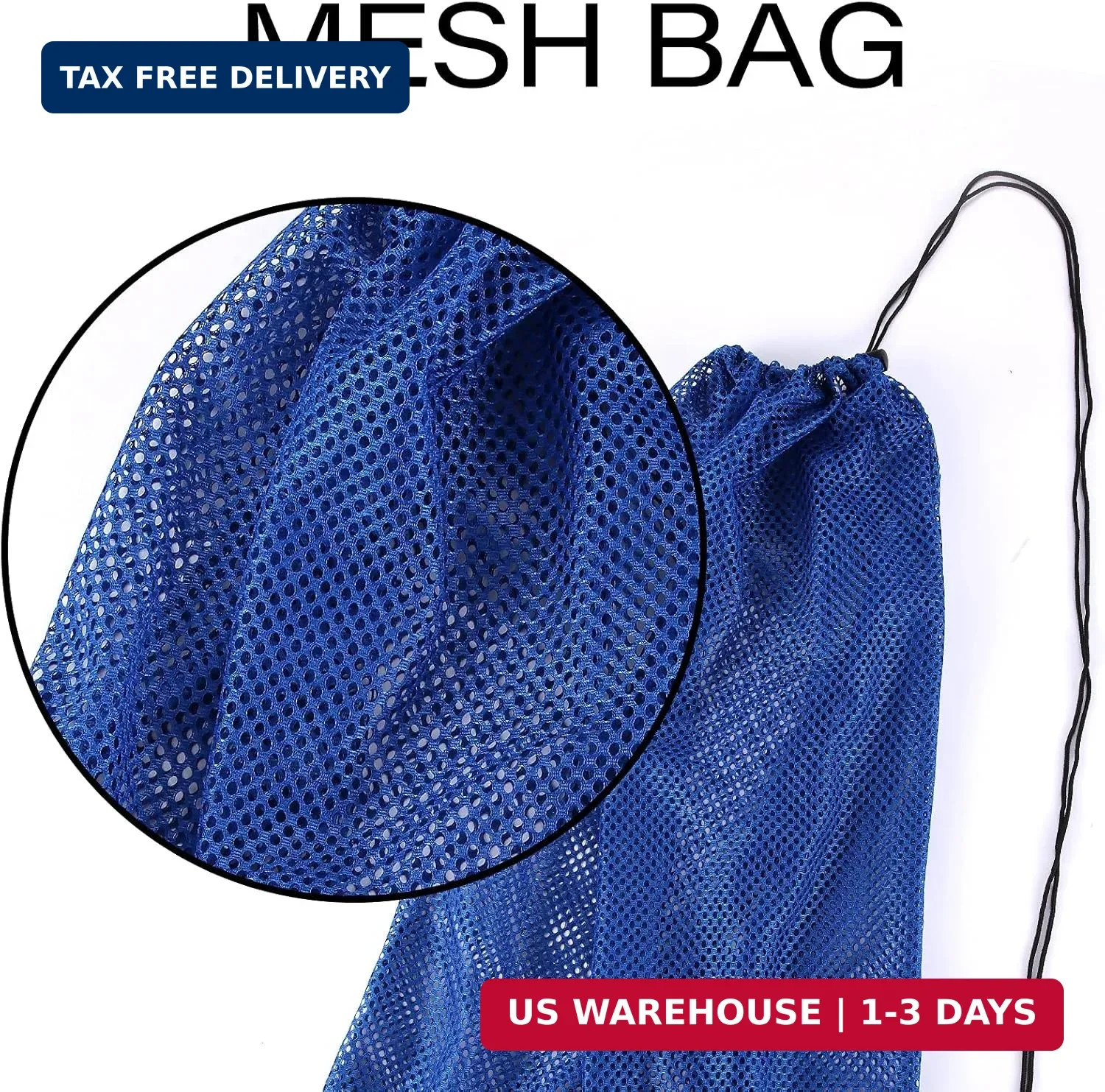 2 Packs Mesh Gear Bag for Snorkel Equipment, Oversized 18″ x 27″ Mesh Dive Bag S