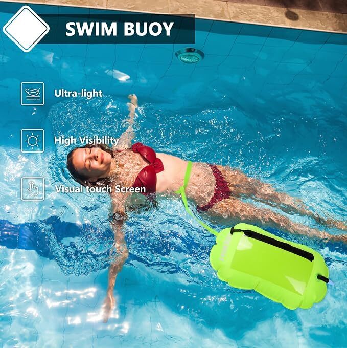 Swimming Buoy Tow Floats for Open Water Swimming, Swim Buoy Dry Bag Phone Case